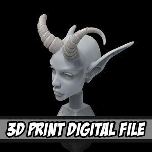 Horn Style 10 - 3D Model Print File for Costume and Cosplay Accessories