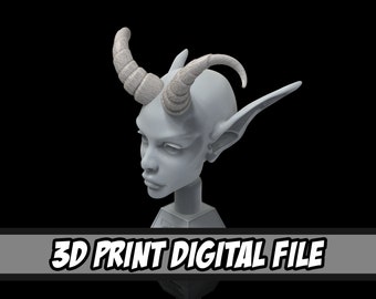 Horn Style 10 - 3D Model Print File for Costume and Cosplay Accessories