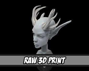 Horn Style 27 - Raw 3D Print for Costume and Cosplay Accessories