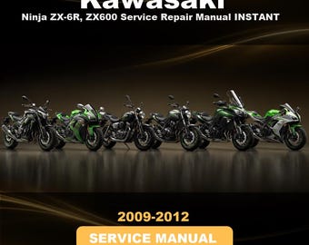 2009-2012 kawasaki ninja zx-6r, zx600 service repair manual instant
