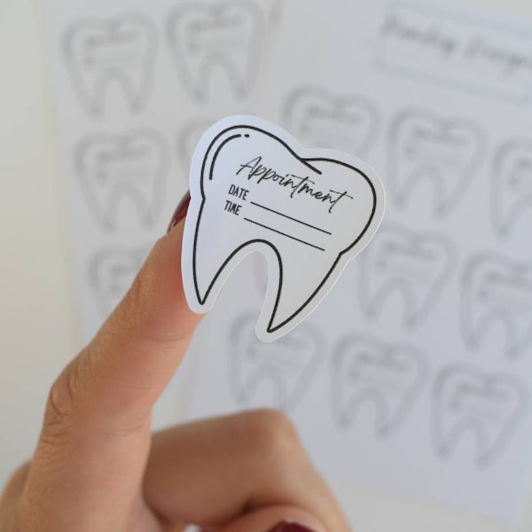 Dentist Appointment Planner Sticker Sheet, Life Planning Stickers, Dental Appointment Stickers