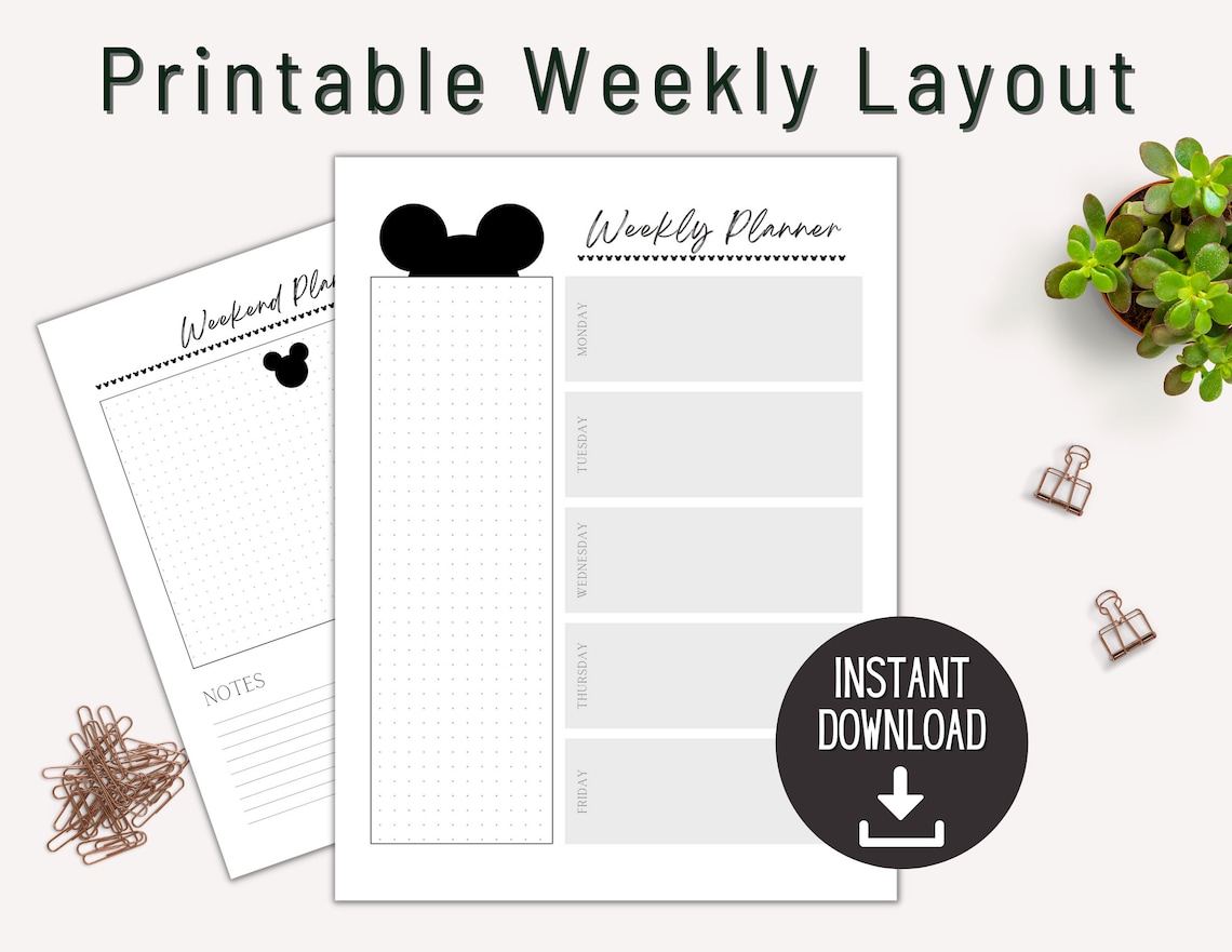 Printable Spread Planner Pages