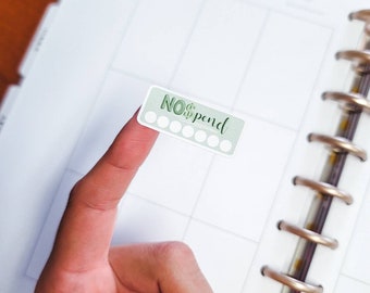 No Spend Stickers, Weekly Tracker, Personal Budget Stickers, Finance Stickers, Planner Sticker Sheet, Planner Stickers