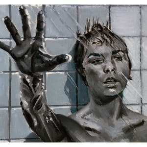 The Shower Scene, Alfred Hitchcocks Psycho 8x16 Art Print