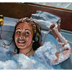 Pretty Woman bathtub scene Art Prints 8x16 inches