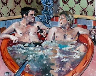 Dumb and Dumber Heart Shaped Bathtub Art Prints
