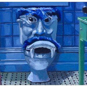 Look Who&#39;s Talking Bathroom Art Print