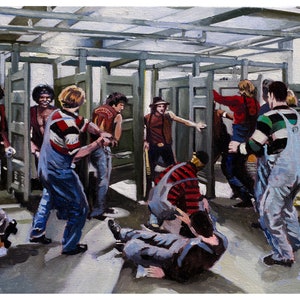 The Warriors Bathroom Fight Art Prints