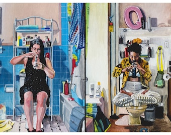 Broad City: stampe Abbi e Ilana 12x16 dal dipinto ad olio originale