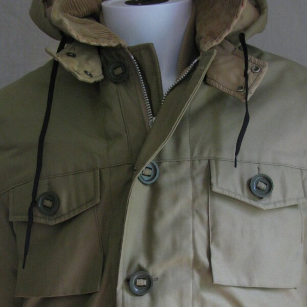 Early LL Bean Ranger Coat Tan Hoodie Winter Parka Mens Medium 60s 70s Vintage Retro Fashion Workwear