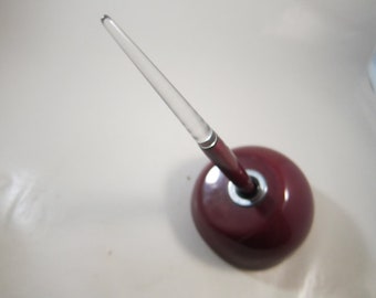 Restored Esterbrook DeLuxe Fountain Pen Red with DS-116 base Vintage 1950s