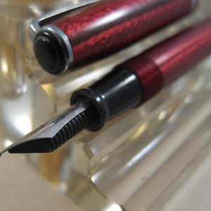 Restored Esterbrook &quot;J&quot; Fountain Pen Red w/2668 Firm Medium Nib Vintage 1950&#39;s