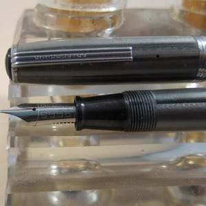 Restored Esterbrook &quot;J&quot; Fountain Pen Gray w/ NOS 9556 Firm Fine Nib Vintage 1950&#39;s