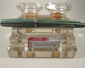 Restored Esterbrook Fountain Pen Late Transitional w/ NOS 2668 Firm Medium Nib Vintage 1940's