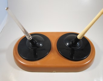 Esterbrook Desk Set Dual Dipless #487 w/ 2 Pens Near Mint Unusual