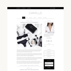 Chic Feminine WordPress Theme | Website Template | Blog | Camille (Simple) | Kadence