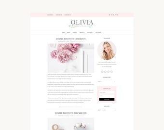 Chic Feminine WordPress Theme | Website Template | Blog | Olivia (Simple) | Kadence