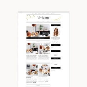 Chic Feminine WordPress Theme | Website Template | Blog | Portfolio | Shop | eCommerce | Landing Page | Vivienne | Kadence