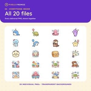 Ocean Birthday Clip Art — 20 Transparent PNGs image 9