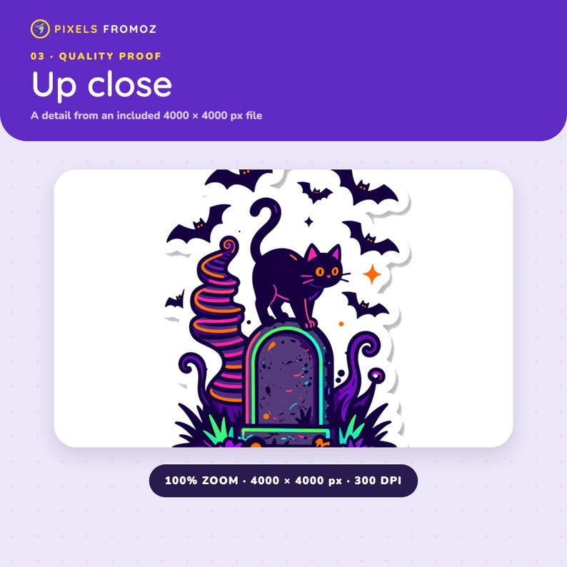 Vampire Cat Halloween Clip Art PNG, 20 Neon Gothic Designs image 8