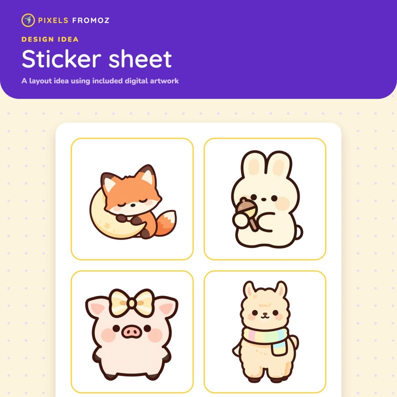 Imágenes prediseñadas de animales para baby shower en formato PNG, 20 adorables amigos para la habitación del bebé para manualidades. imagen 7