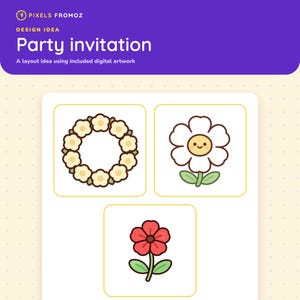 Wildflower Garden Clip Art PNG, 20 Botanical Elements, Digital Download image 6