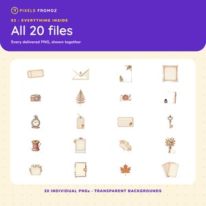 Junk Journal Ephemera PNG, 20 Vintage Scrapbook Elements image 10