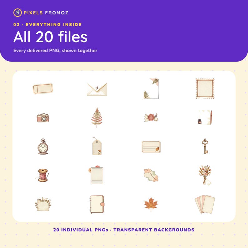 Junk Journal Ephemera PNG, 20 Vintage Scrapbook Elements image 10