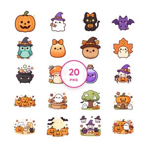 Spooky Halloween Clip Art — 20 Transparent PNGs image 1