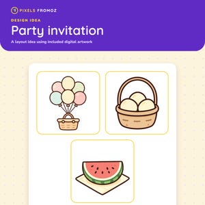 Picnic Party Clip Art PNG, Outdoor Celebration Designs (Digital Download) image 6