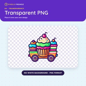 Whimsical Little Treats Clip Art PNG, 20 Surreal Party Designs image 8