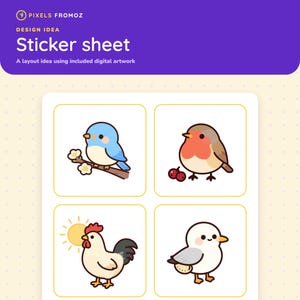 Pastel Garden Birds Clip Art, 20 PNG Illustrations, Spring Crafts (Digital Download) image 7