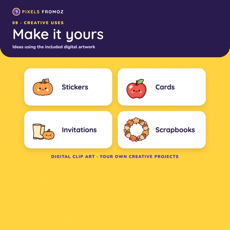 Autumn Harvest Clip Art PNG, 20 Cozy Fall Pumpkins and Harvest Designs image 3