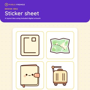 Travel Journal Adventure Icons PNG, 20 Vacation Clip Art Designs image 7