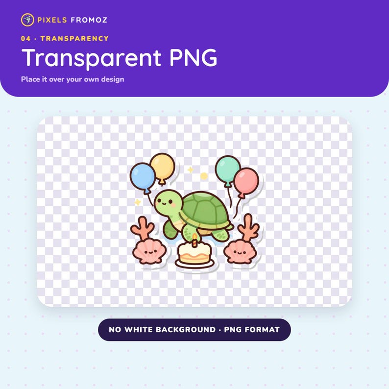 Ocean Birthday Clip Art — 20 Transparent PNGs image 7