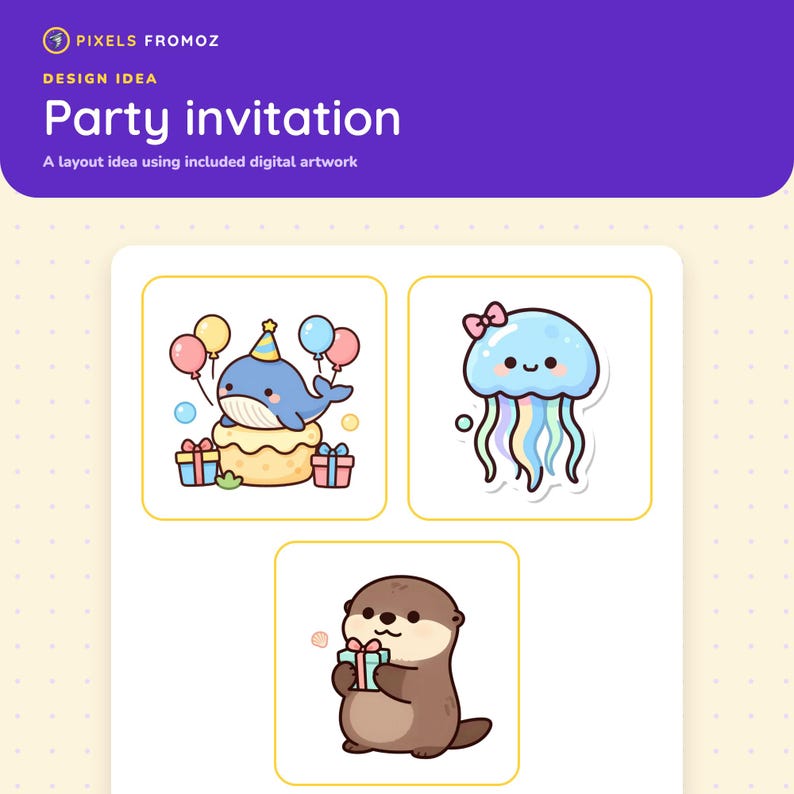 Ocean Birthday Clip Art — 20 Transparent PNGs image 5