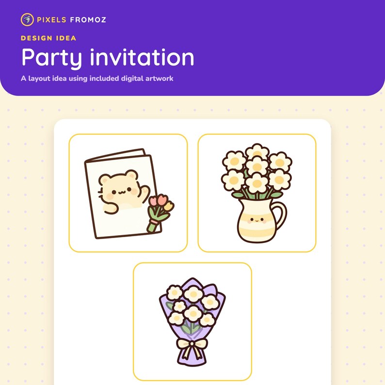 Cottage Garden Bouquet Clip Art PNG, 20 Floral Arrangement Designs image 6