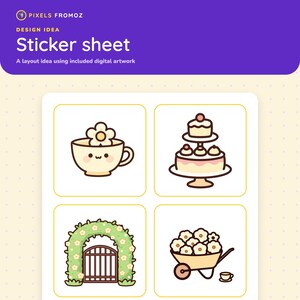 Garden Tea Party Clip Art PNG, 20 Whimsical Tea Designs image 7