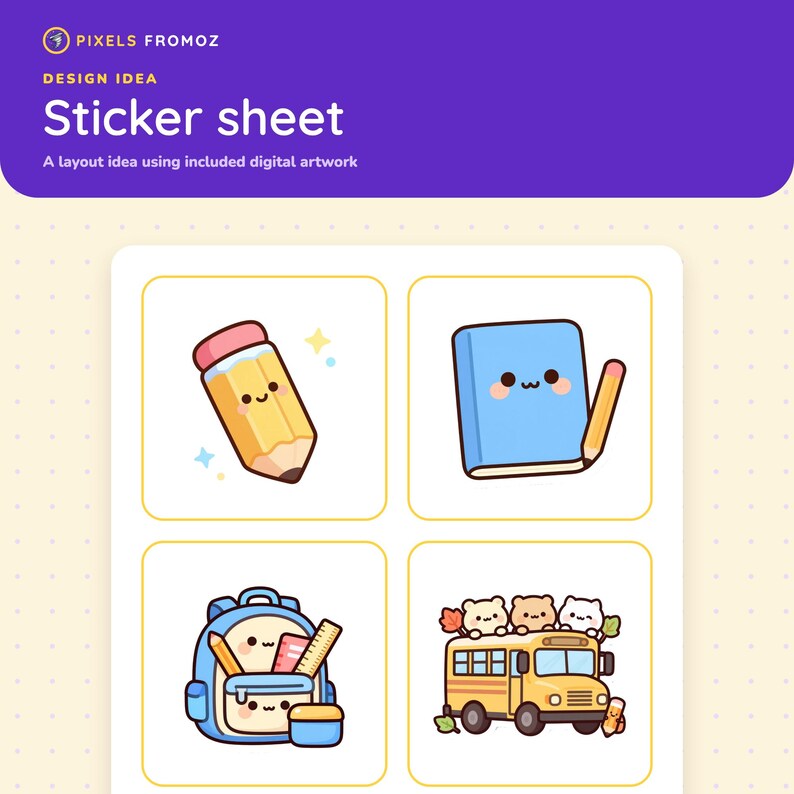 Imagens Kawaii para Sala de Aula – Materiais Escolares, Agendas para Professores (20 PNGs) imagem 6