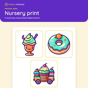 Whimsical Little Treats Clip Art PNG, 20 Surreal Party Designs image 5