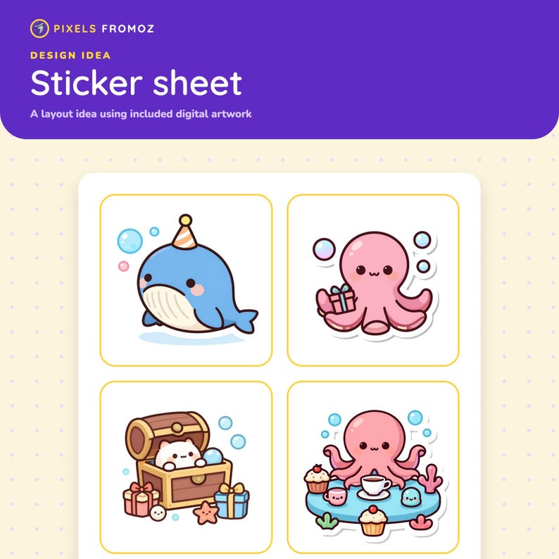 Ocean Birthday Clip Art — 20 Transparent PNGs image 6