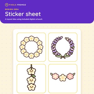 Floral Wreaths and Garlands Clip Art PNG, 20 Botanical Designs image 7