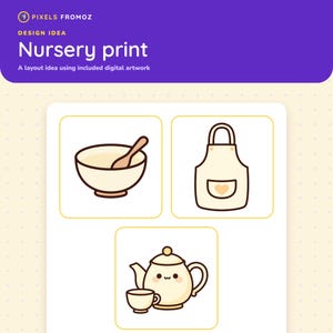 Images clipart PNG de cuisine à thème pâtisserie, 20 créations culinaires (téléchargement numérique) image 5