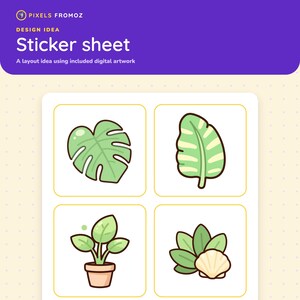 Tropical Botanical Leaves Clip Art PNG, 20 Exotic Plant Designs image 7