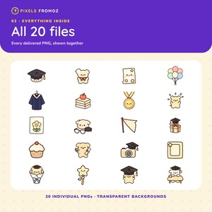 Graduation Celebration Clip Art PNG, 20 Original Party Designs image 10