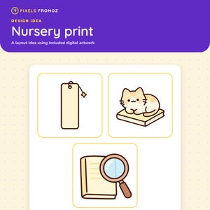 Book Lover Reading Sticker Clip Art PNG, 20 Cozy Reading Designs image 5