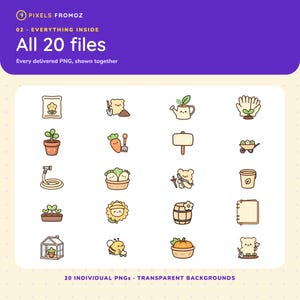 Iconos PNG para planificador de jardines, 20 símbolos de jardinería para diarios (descarga digital) imagen 10