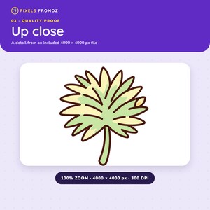 Tropical Botanical Leaves Clip Art PNG, 20 Exotic Plant Designs image 9