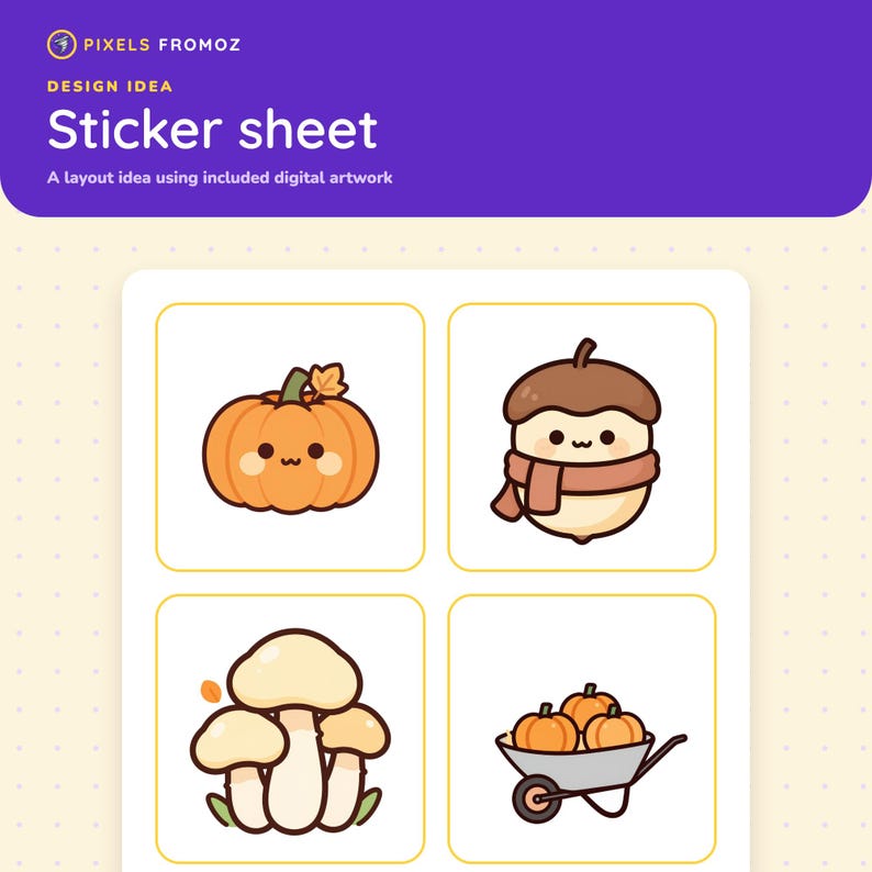 Autumn Harvest Clip Art PNG, 20 Cozy Fall Pumpkins and Harvest Designs image 7