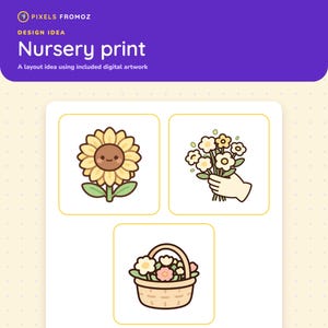 Cottage Garden Bouquet Clip Art PNG, 20 Floral Arrangement Designs image 5